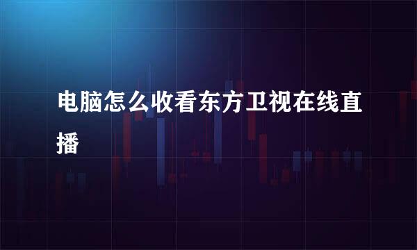 电脑怎么收看东方卫视在线直播