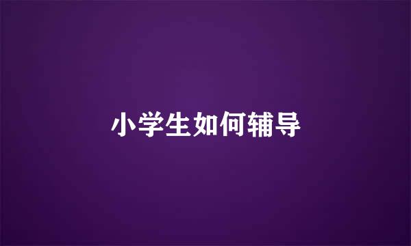 小学生如何辅导