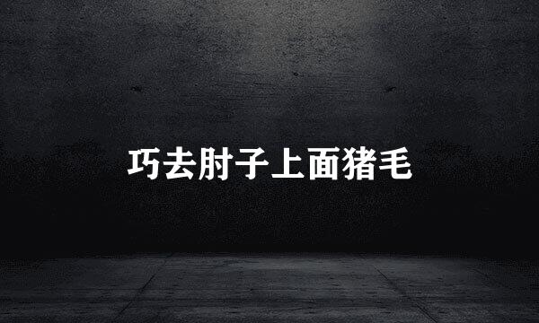 巧去肘子上面猪毛