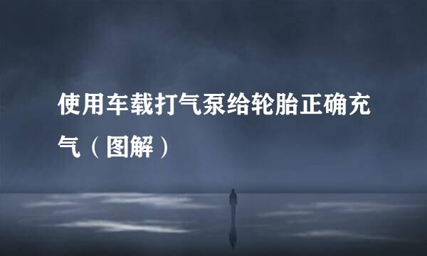 使用车载打气泵给轮胎正确充气（图解）