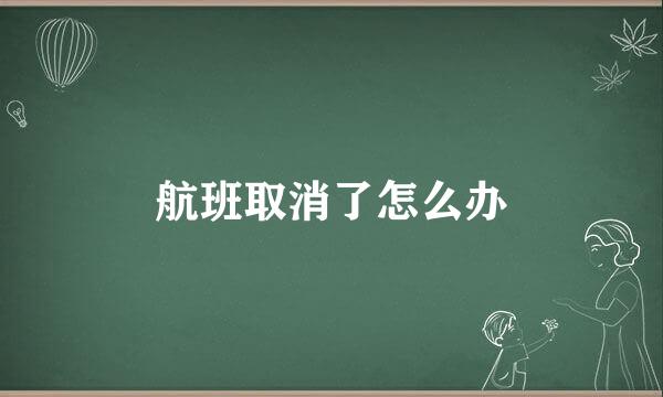航班取消了怎么办