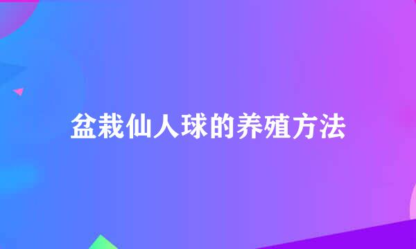 盆栽仙人球的养殖方法