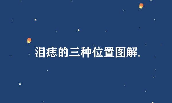 泪痣的三种位置图解