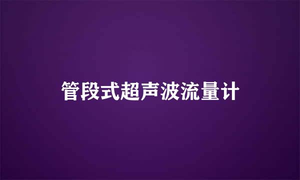管段式超声波流量计