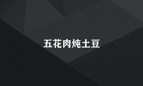 五花肉炖土豆