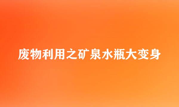 废物利用之矿泉水瓶大变身