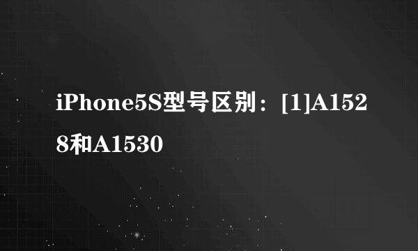 iPhone5S型号区别：[1]A1528和A1530