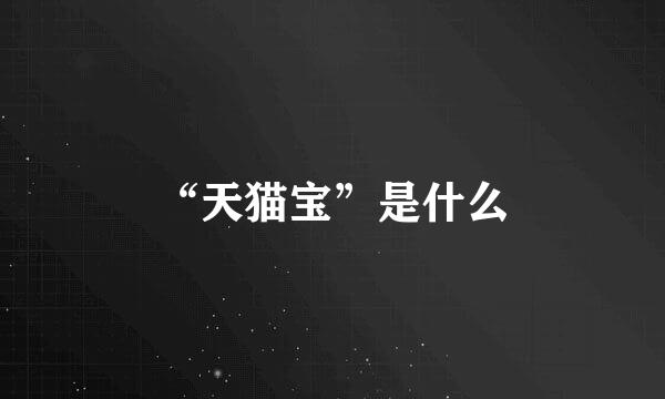 “天猫宝”是什么