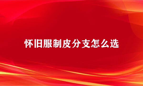 怀旧服制皮分支怎么选
