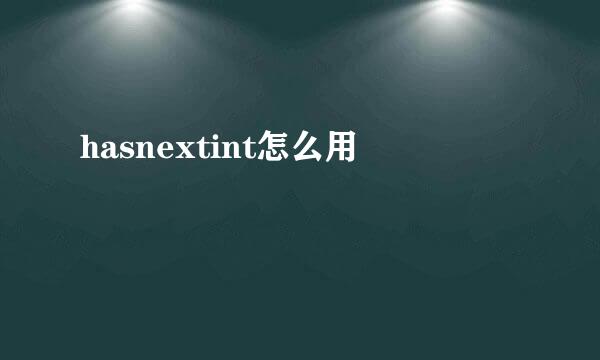 hasnextint怎么用