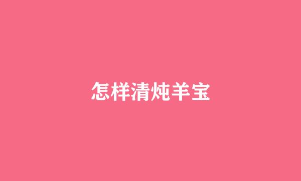 怎样清炖羊宝