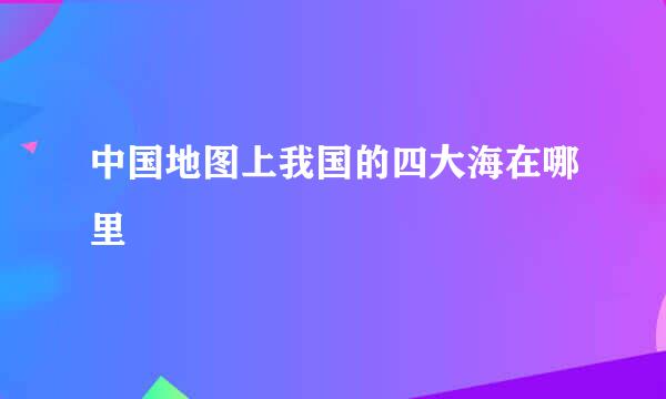 中国地图上我国的四大海在哪里