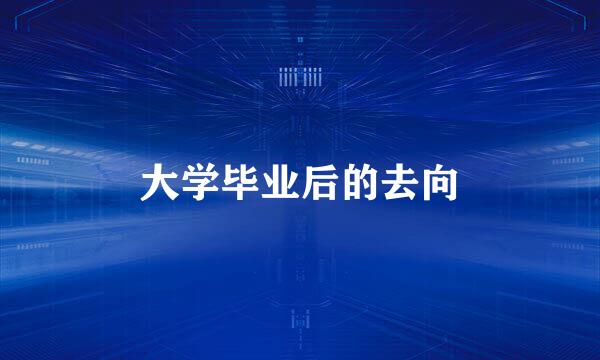 大学毕业后的去向