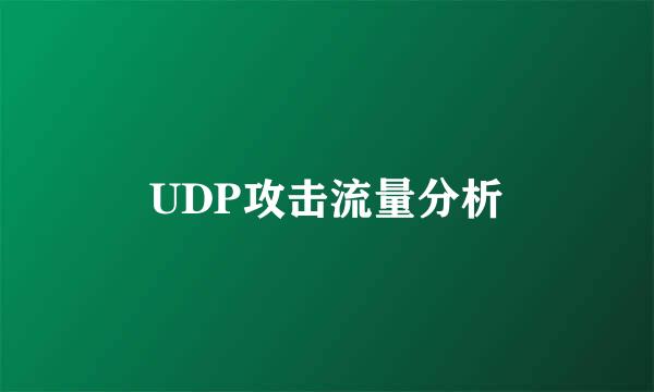 UDP攻击流量分析