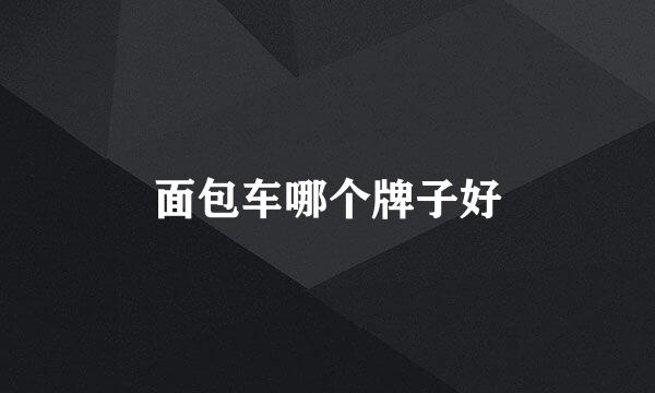 面包车哪个牌子好