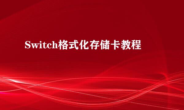 Switch格式化存储卡教程