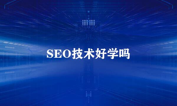 SEO技术好学吗