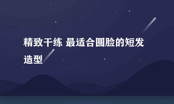 精致干练 最适合圆脸的短发造型