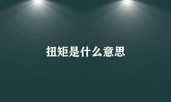 扭矩是什么意思