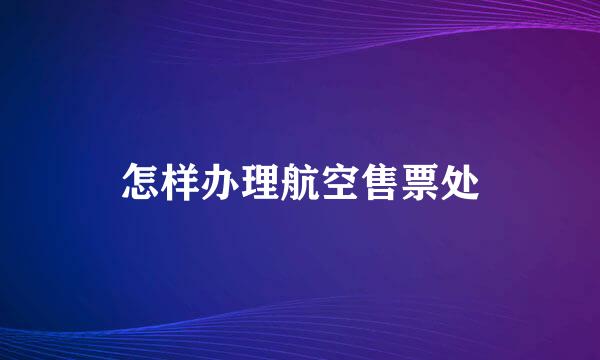 怎样办理航空售票处