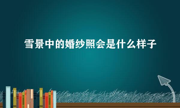 雪景中的婚纱照会是什么样子