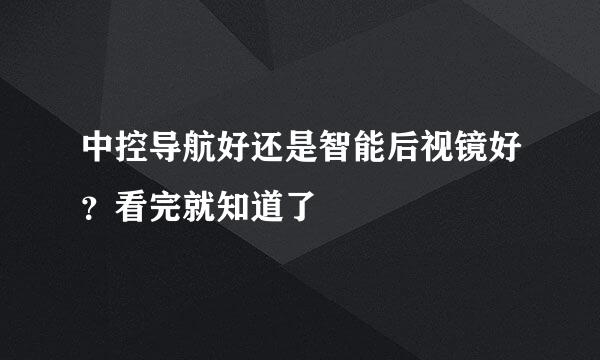 中控导航好还是智能后视镜好？看完就知道了