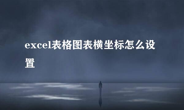 excel表格图表横坐标怎么设置