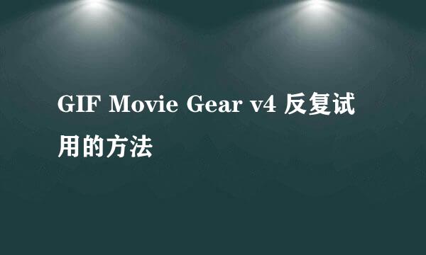 GIF Movie Gear v4 反复试用的方法