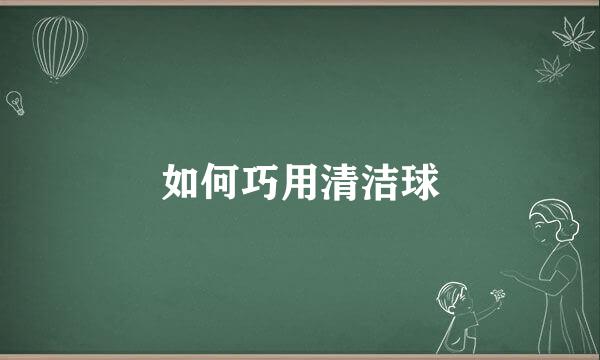 如何巧用清洁球