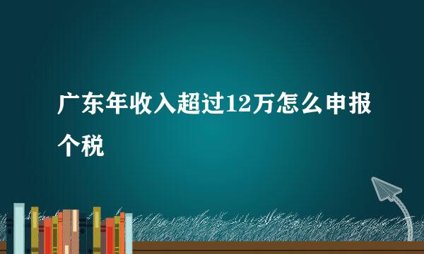 广东年收入超过12万怎么申报个税