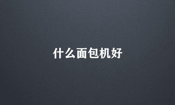 什么面包机好