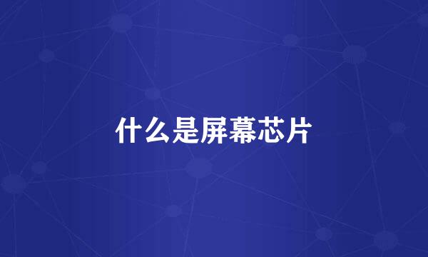 什么是屏幕芯片
