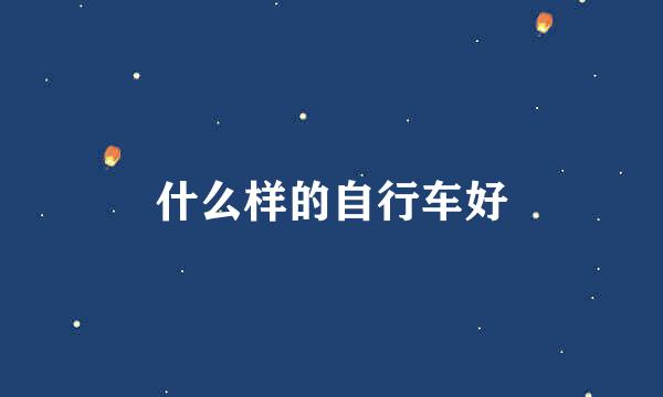 什么样的自行车好