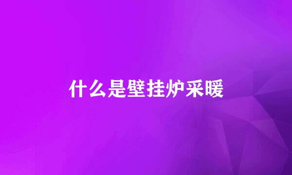 什么是壁挂炉采暖