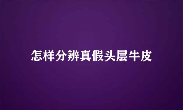 怎样分辨真假头层牛皮