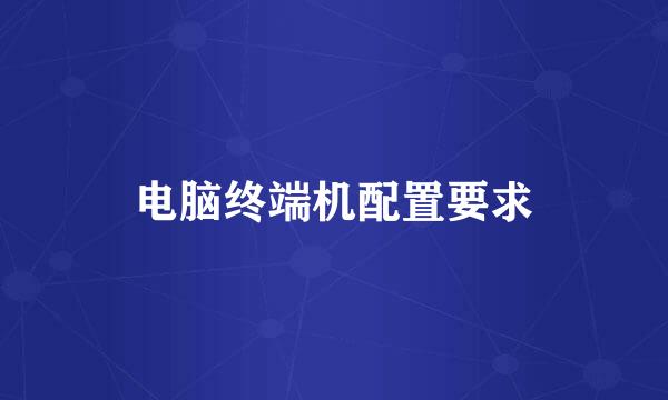 电脑终端机配置要求
