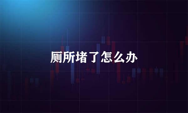 厕所堵了怎么办