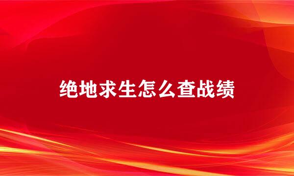绝地求生怎么查战绩