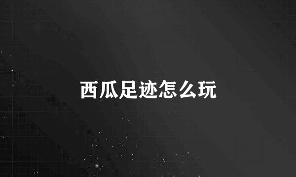 西瓜足迹怎么玩
