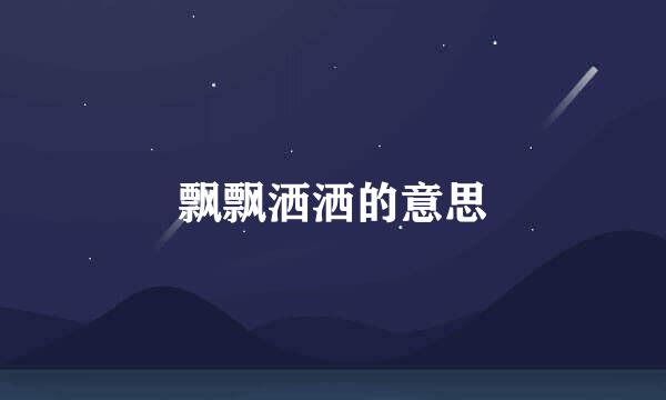 飘飘洒洒的意思
