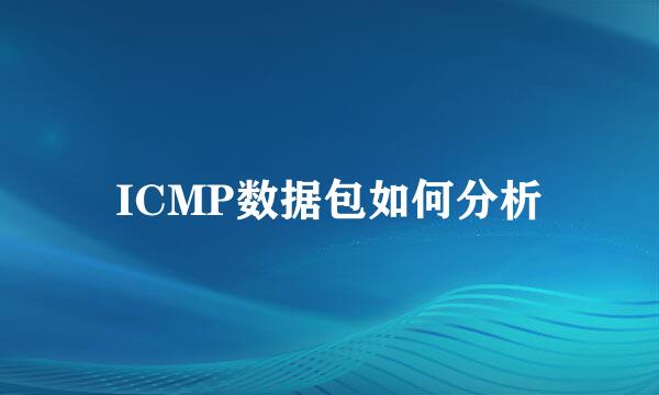 ICMP数据包如何分析