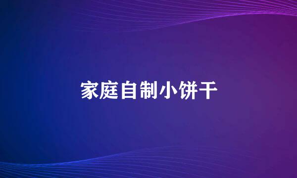 家庭自制小饼干