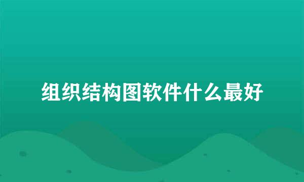 组织结构图软件什么最好