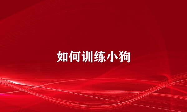 如何训练小狗