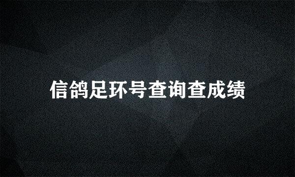 信鸽足环号查询查成绩