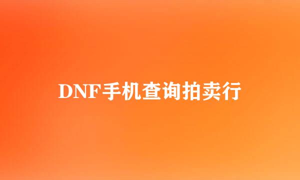 DNF手机查询拍卖行