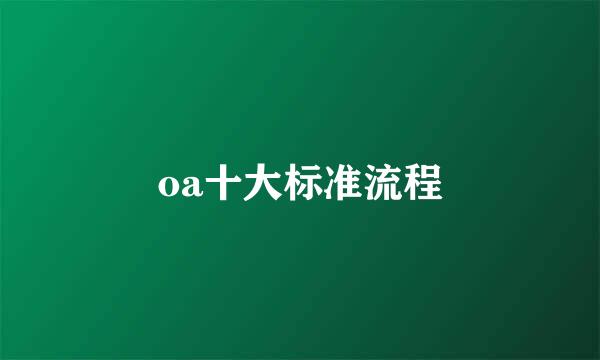 oa十大标准流程