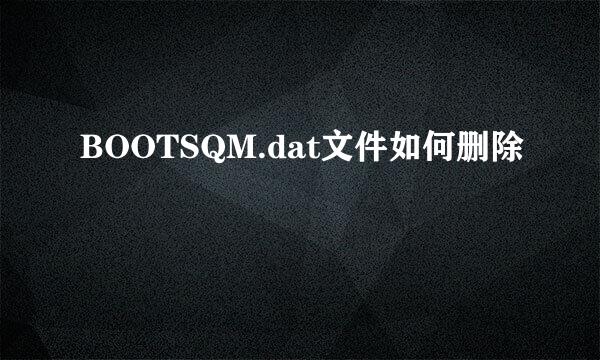 BOOTSQM.dat文件如何删除