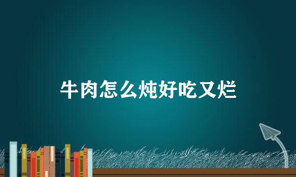 牛肉怎么炖好吃又烂