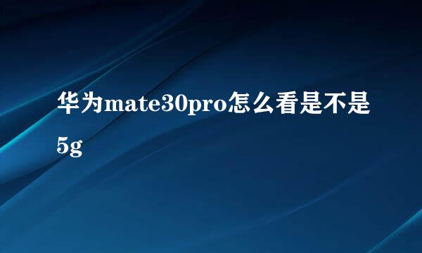 华为mate30pro怎么看是不是5g